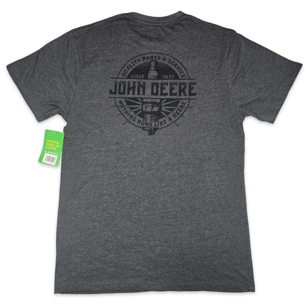 John Deere Gray Graphic Tee Small NWT